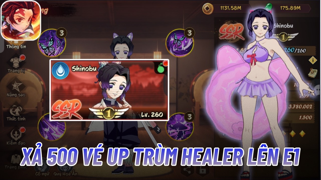 Hơi Thở Mặt Trời X7 GAME #17 - UP TRÙM HEALER SHINOBU LÊN E1 || VỊ TƯỚNG BẮT BUỘC CHO MUZAN HIỆN TẠI