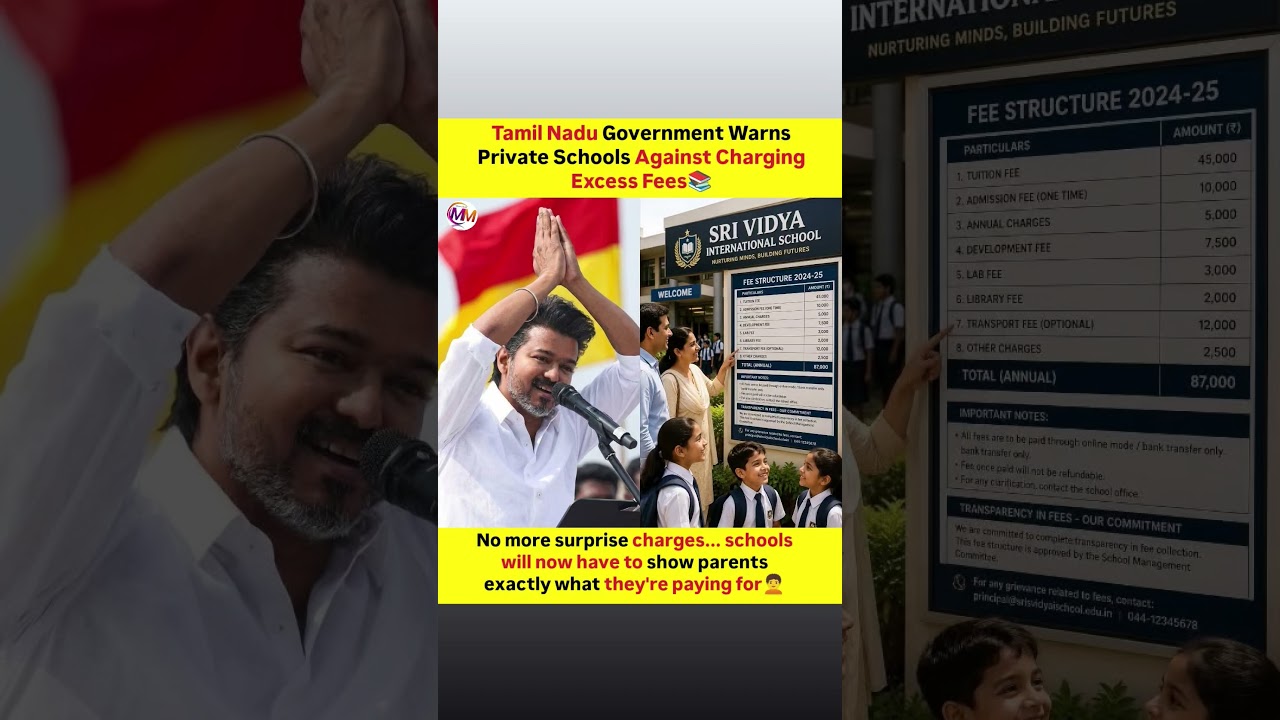 The Tamil Nadu government has issued a strong warning to private schools against charging exces📚🧑&zwj;🦱