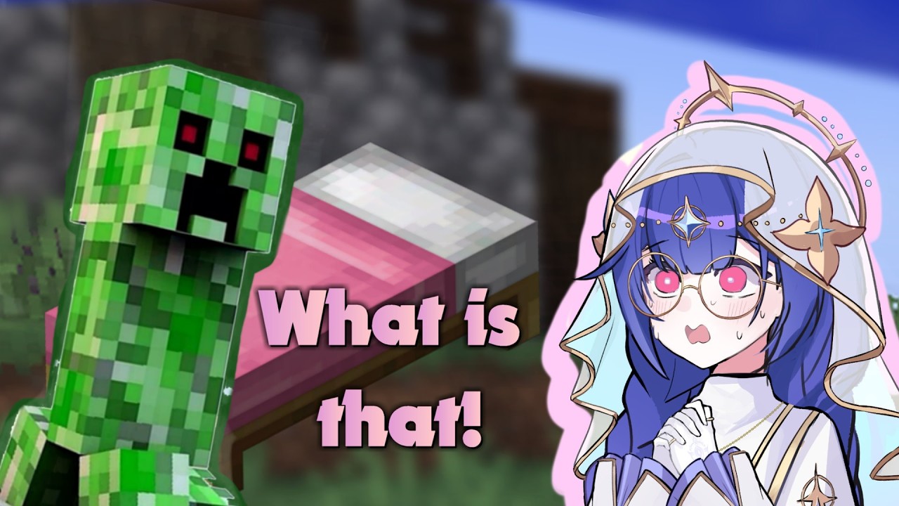 Leia makes her first ever bed in Minecraft