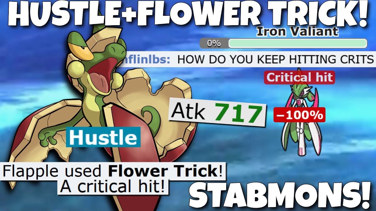 HUSTLE FLOWER TRICK FLAPPLE IS AMAZING IN STABMONS! POKEMON SCARLET AND VIOLET