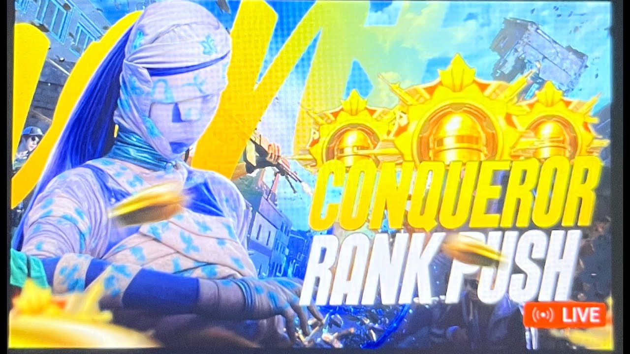 BGMI 4.0 SOLO conqueror rank push YBROX LIVE.100 SUBSCRIBERS