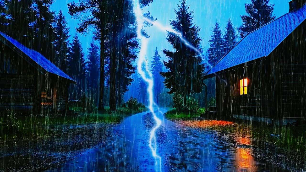 HEAVY RAIN AND THUNDER SOUNDS - DEEP SLEEP | Thunderstorm for Sleeping - Rain Sound Comfort-ASMR #01