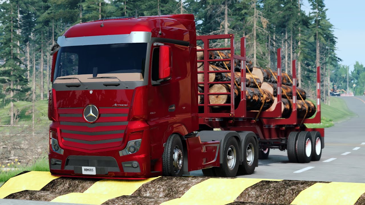 Trucks vs Speed Bumps #86 | BeamNG Drive | Truck &Too
