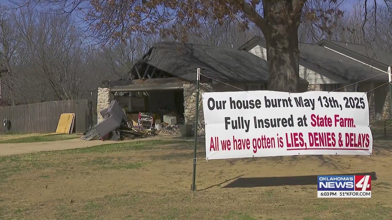 Oklahoma homeowner battling State Farm after house fire