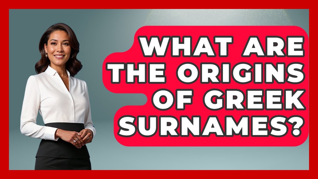 What Are The Origins Of Greek Surnames? - Talking Greece