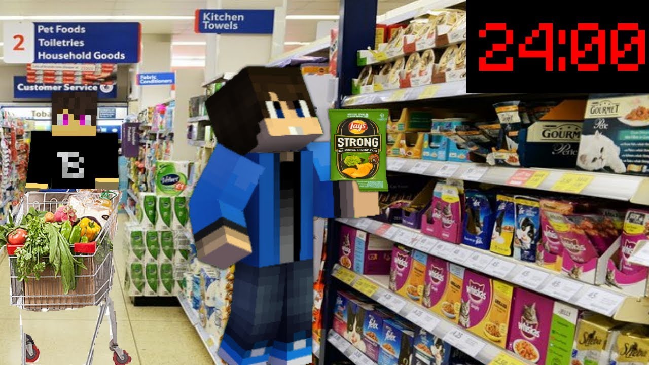 24 ÓRÁIG A TESCÓBAN BLACKEL 100% MINECRAFT!