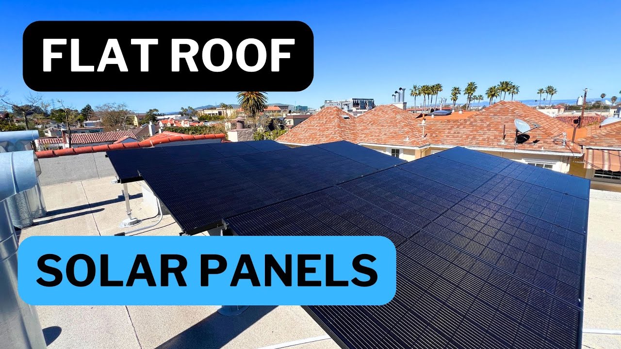 Installing 16 solar panels on flat roof