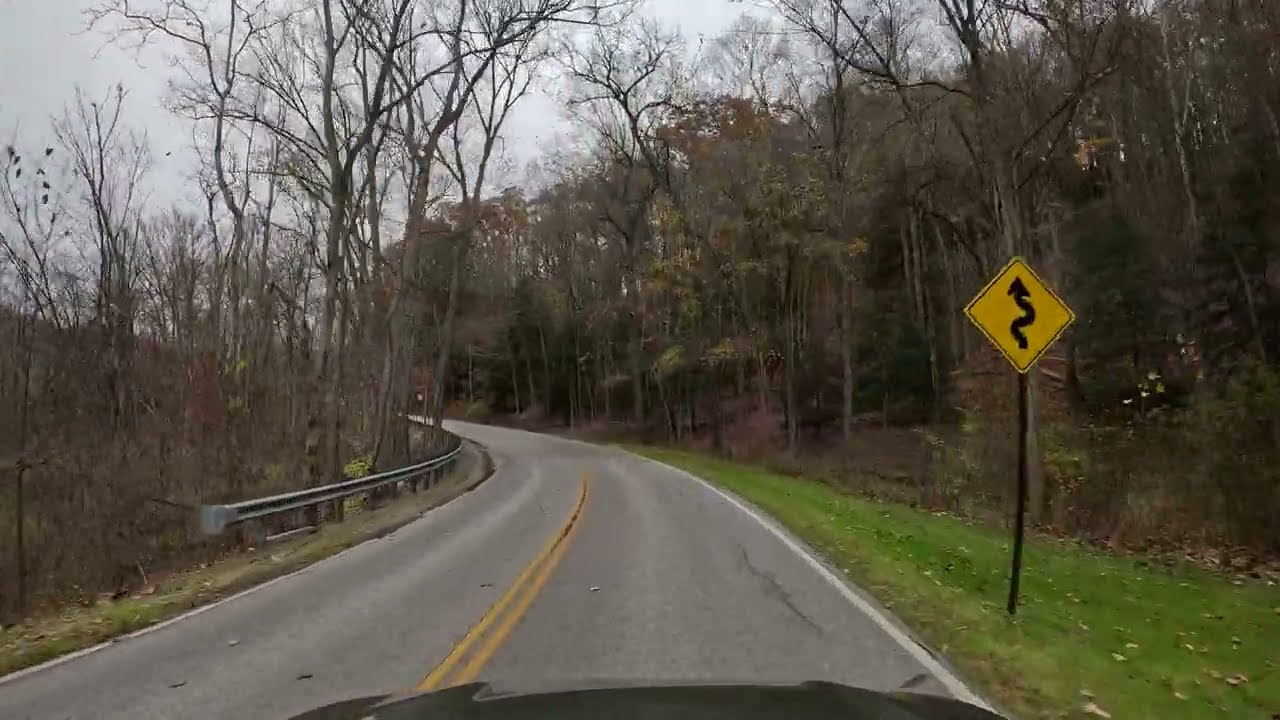 Drive from Hermit's Hollow Picnic Area to Ranger Station at Bedford Reservation, Bedford, OH