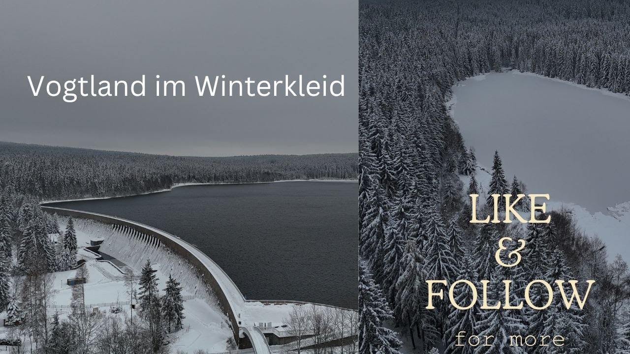 Das Vogtland im Winterkleid 2023 Drohne 4K