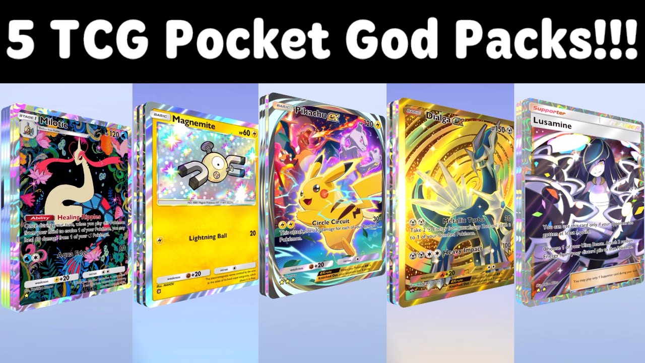 POKEMON TCG POCKET GOD PACK COMPILATION!!! 5 God Packs Pulled In 1 Year!!!