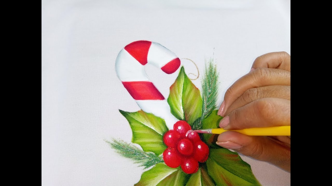 Pintura En Tela Navideña / Christmas Painting Tutorial
