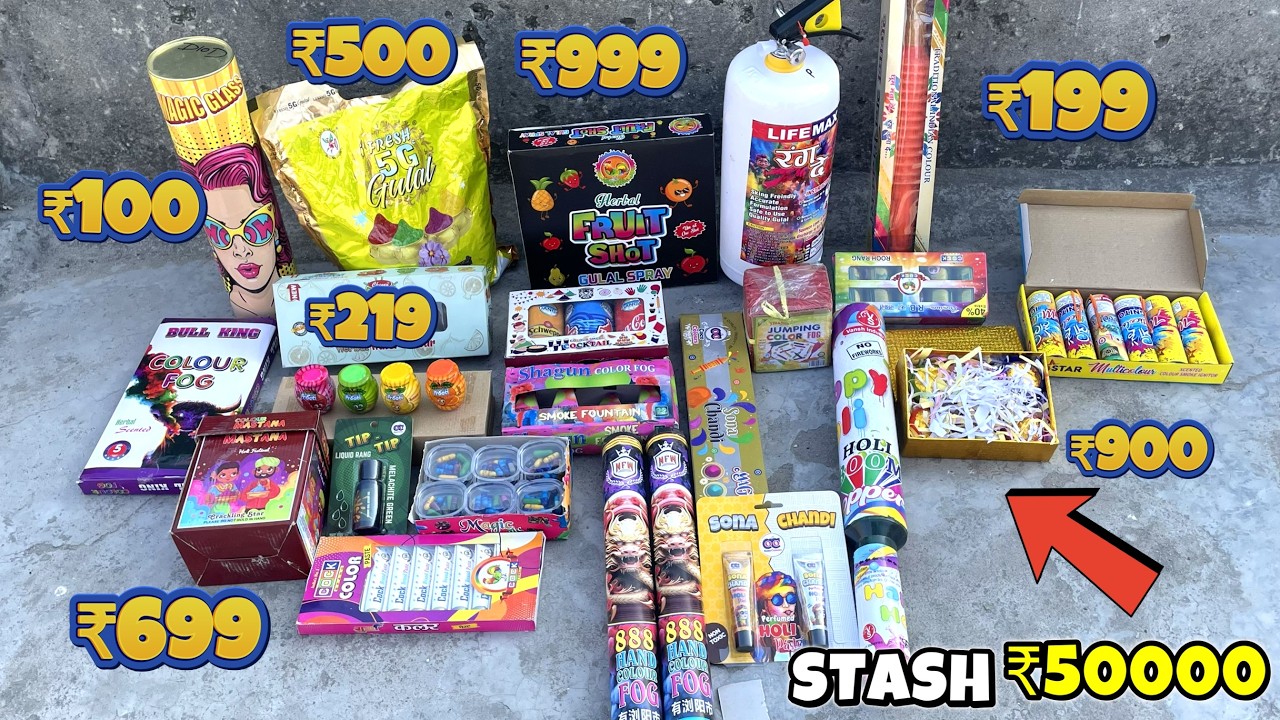 Holi Stash 2026 💰 | Best Holi Colour and Stash Testing #holi2026 #holi #stash #experiment #trending