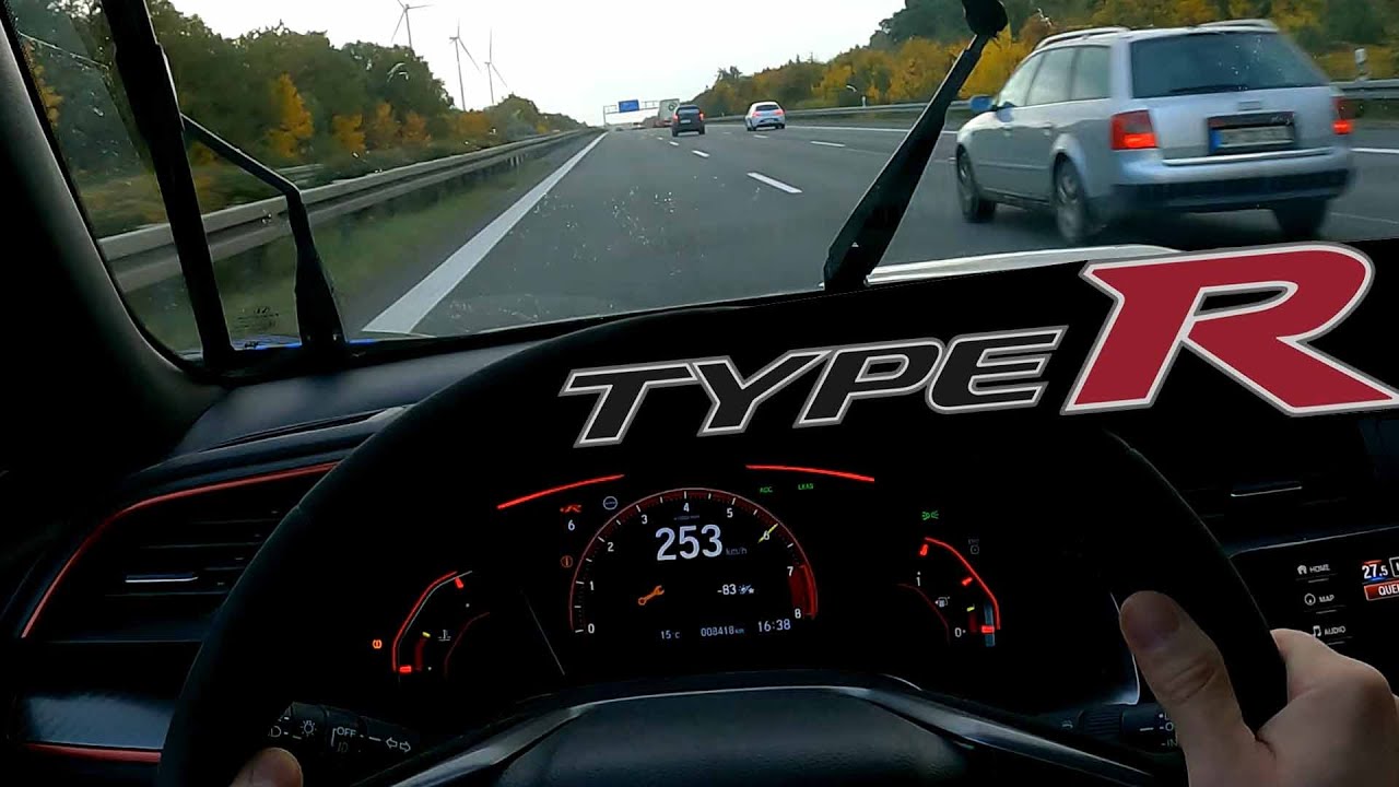 Honda Civic Type R Autobahn Acceleration