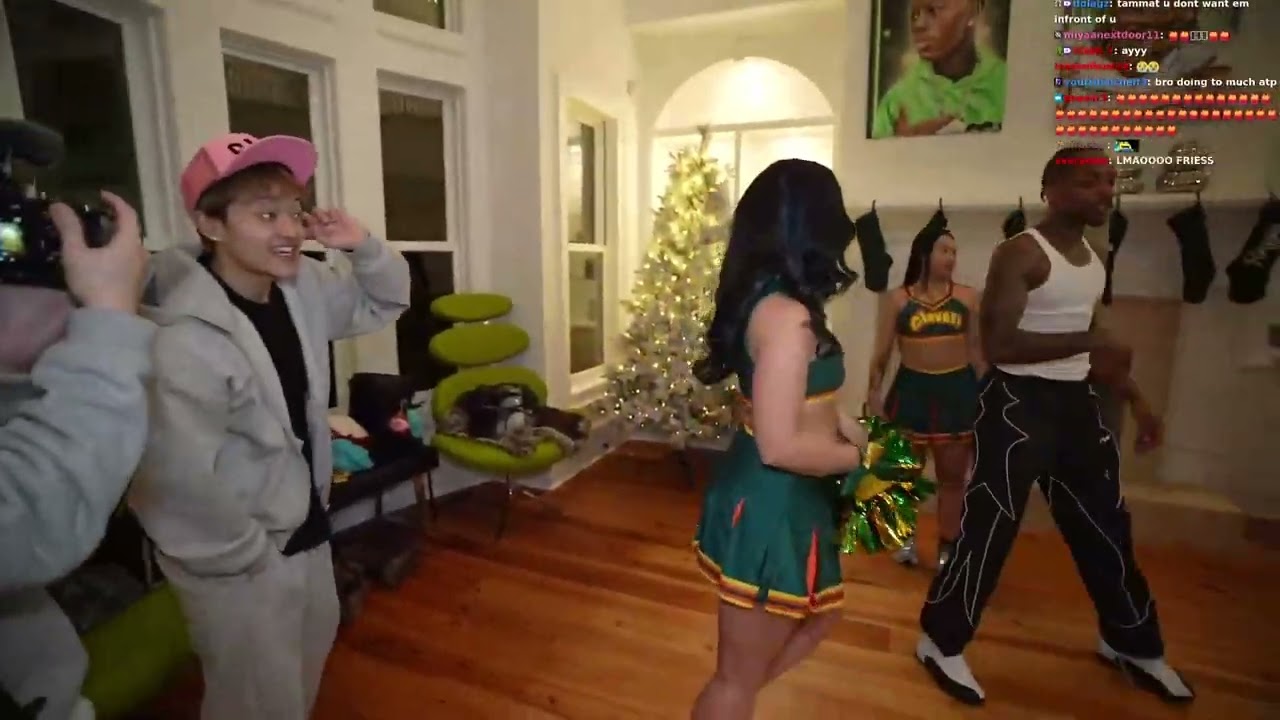#2xrakai on #Twitch | tylil and rakai  toe touch w the clover cheerleaders