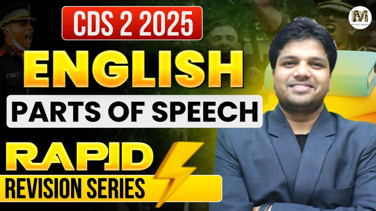 CDS 2 2025 Parts of Speech English Revision | CDS English Most Expected Questions | Rapid Revision