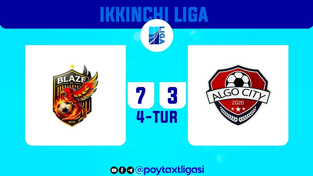 Poytaxt 2-ligasi. 4-tur. FC Blaze - Algo City - 7:3