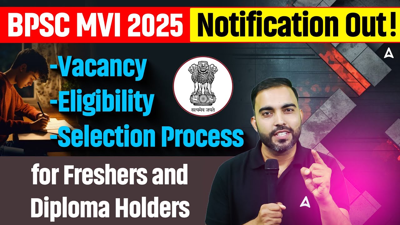 BPSC MVI Recruitment 2025 OUT! | Vacancy, Eligibility & Selection Process | Freshers Diploma Allowed