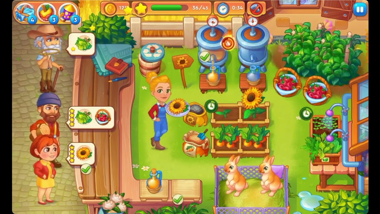 Farming Fever Cooking Games - Level 94 🍎🌻🫐 - No Boosters - FULL STORY - CaroGamesNL
