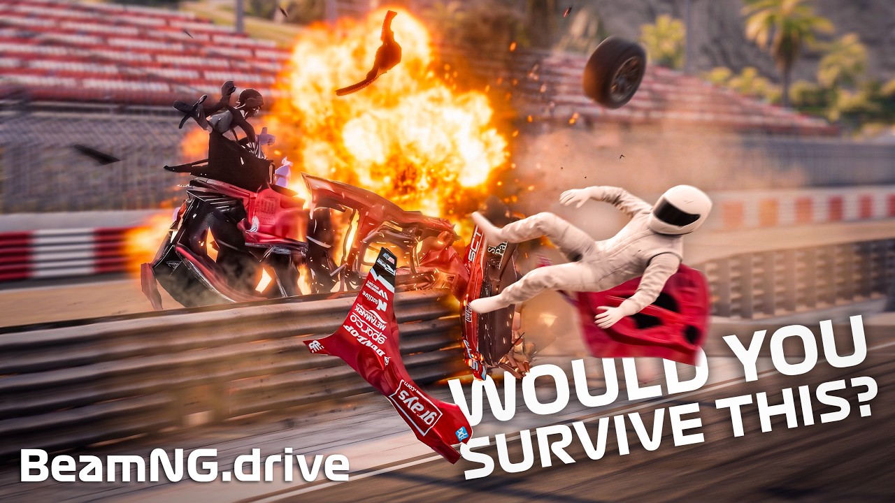 WOULD YOU SURVIVE THIS RACING CRASH? #21 | BeamNG.Drive
