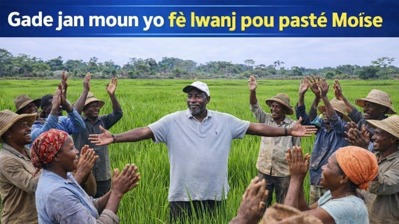 Moun yo fè lwanj pou pastè Moïse nan plèn Maribawo. Waw bèl bagay!