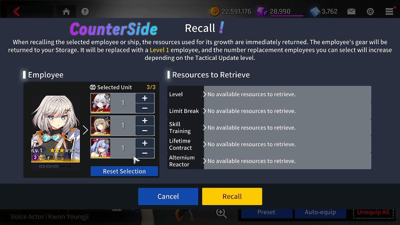 What to do with Recall in CounterSide Guide (2024)