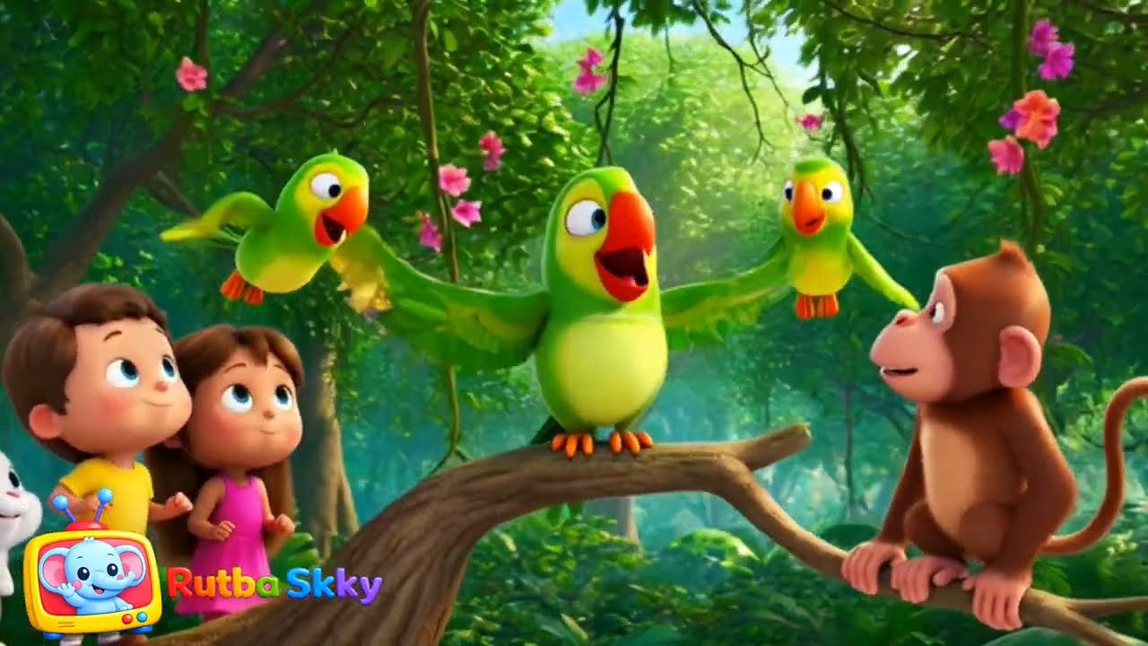 Main Tota Main Tota Poem 🦜 | मैं तोता मैं तोता | Hindi Balgeet | Rutba Skky