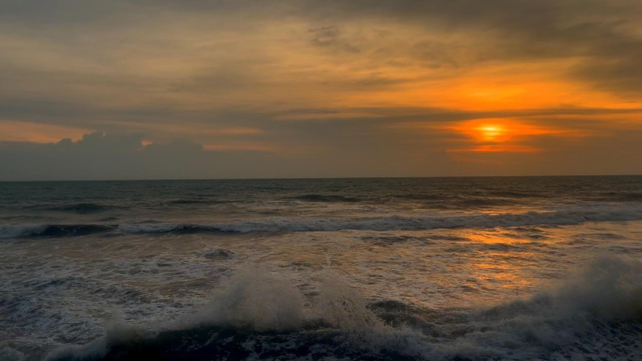 Peaceful REAL Ocean Waves on a Tropical Beach | 4K Relaxing Nature Sounds