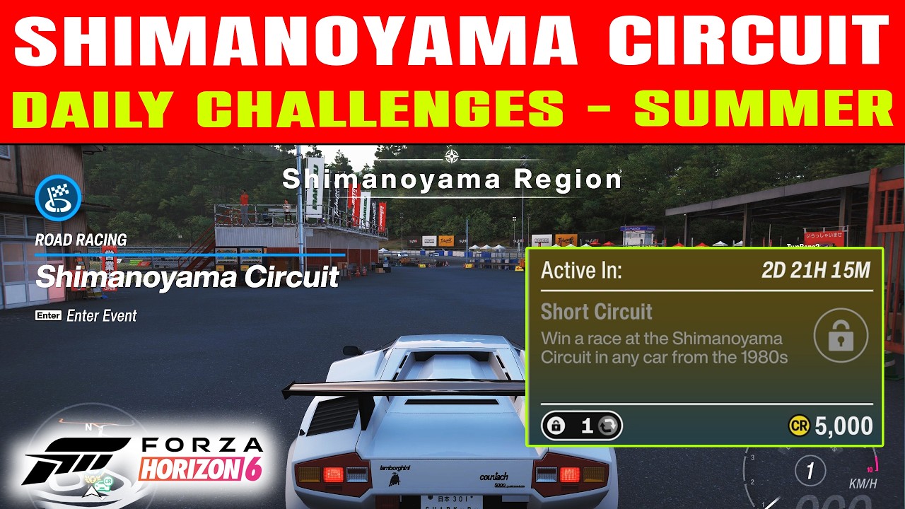 ГОНКА SHIMANOYAMA CIRCUIT в Forza Horizon 6 | Ежедневное испытание &laquo;Короткое замыкание&raquo; | Летний ...