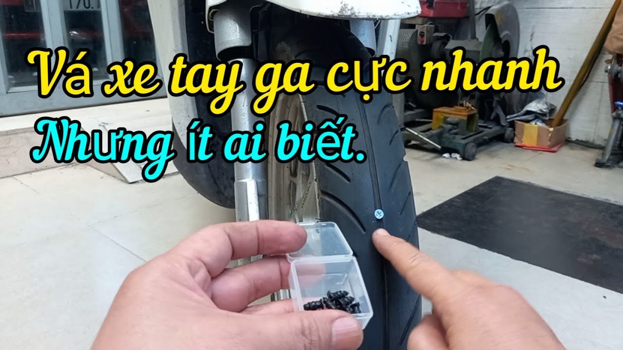 Chia sẽ cách vá vỏ xe tay ga tại nhà.