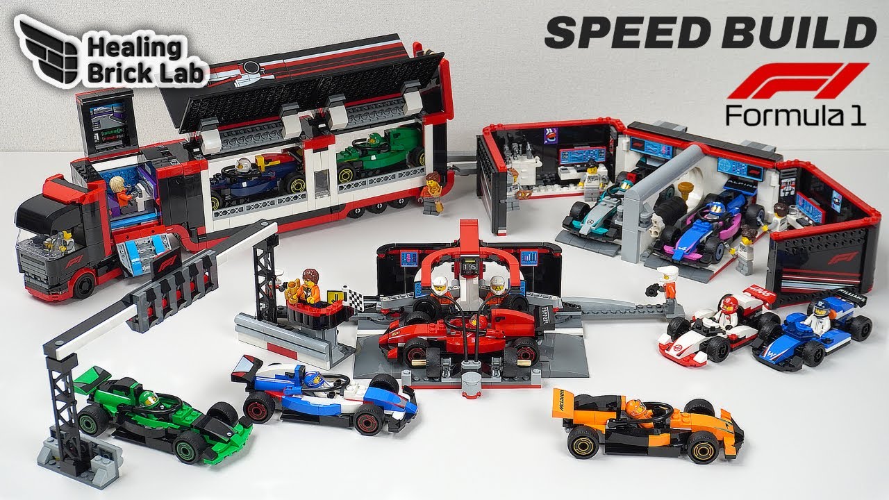 All LEGO City 2025 F1 sets Compilation Speed Build