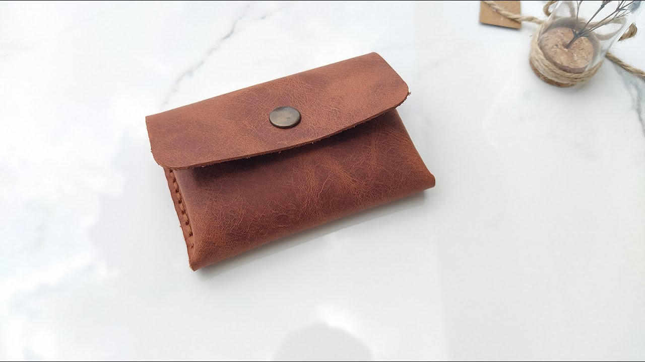Mini Leather Wallet Pdf Pattern, Small Leather Credit Card Holder Template