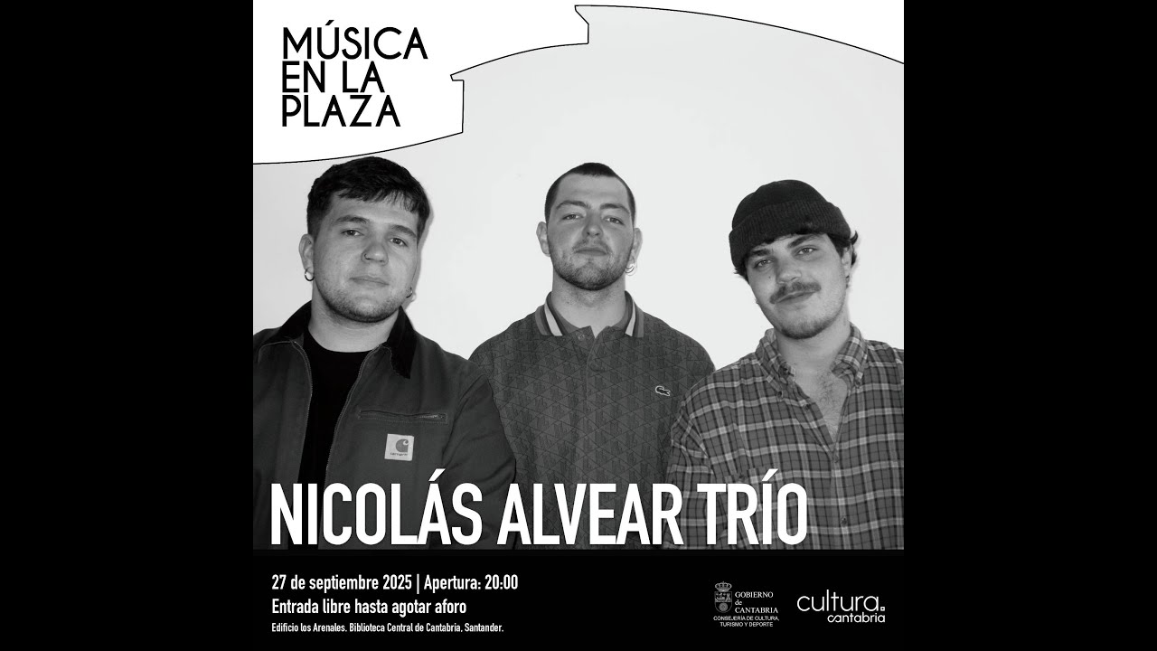 Música en La Plaza. Concierto de Nicolás Alvear Trío