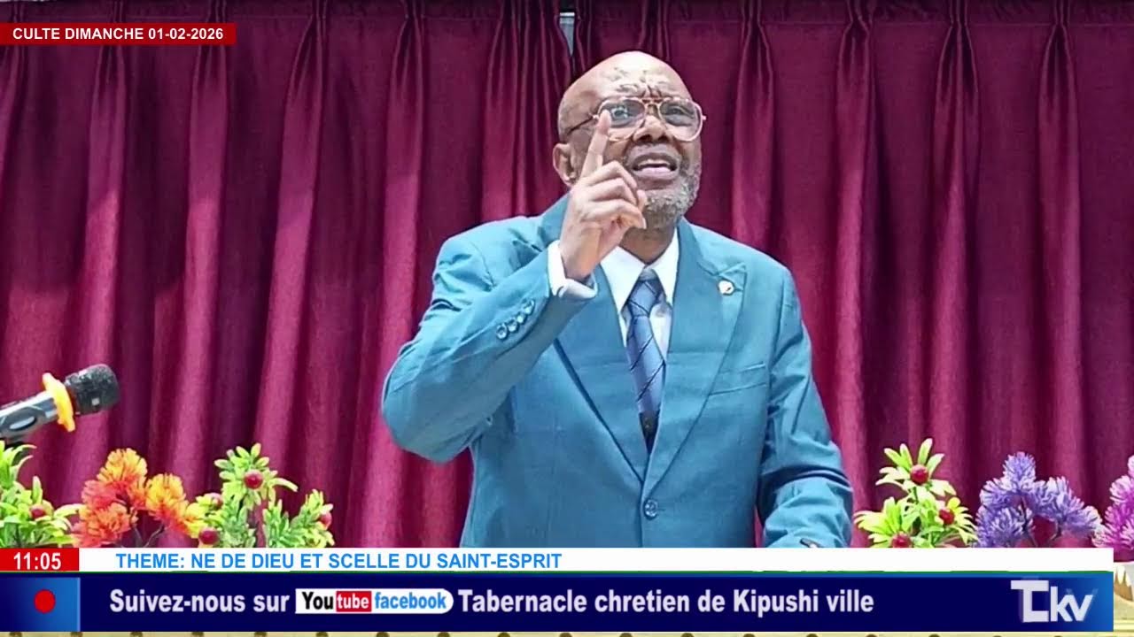 CULTE DIMANCHE 01-02-2026_THEME NE DE DIEU ET SCELLE DU SAINT-ESPRIT_Orateur: Frère Elisha KITUMAINI