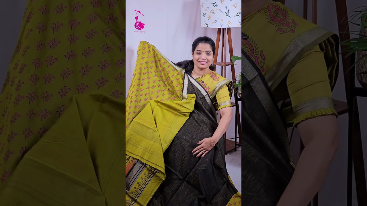 Maheshwari Silk Cotton Sarees with Hand Block Prints | www.loomslegacy.com | Saree Code - MSC001