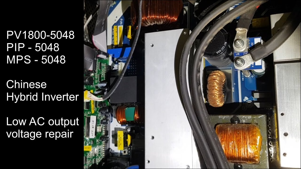 PV18-5048/PIP-5048/MPS-5048 Hybrid Inverter - Low AC output voltage repair