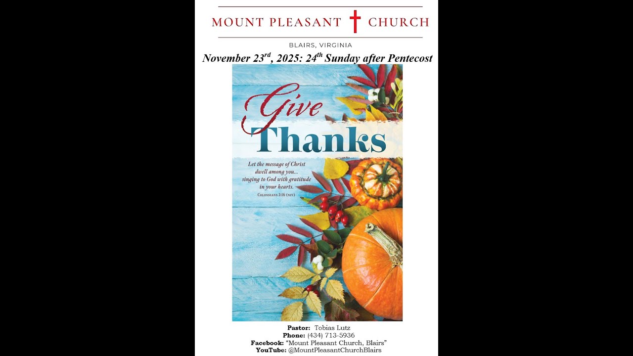 Sermon for November 23rd, 2025