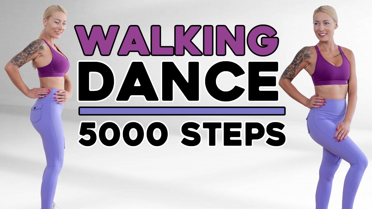 5000 STEPS IN 30 MIN - Walking Cardio Dance Workout to Burn Fat, Mood Booster, No Repeat No Jumping