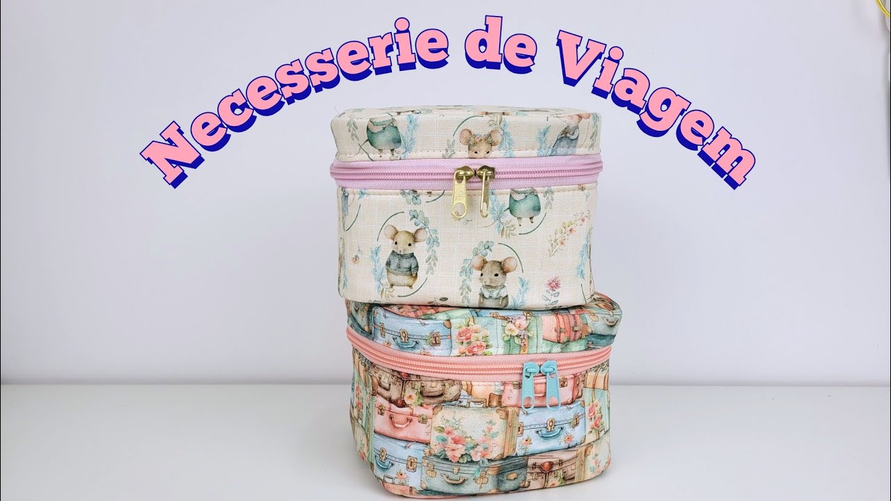 Como fazer uma Necesserie de viagem compacta / com molde💞COSTURA CRIATIVA 💞 ALINE ROGERIO