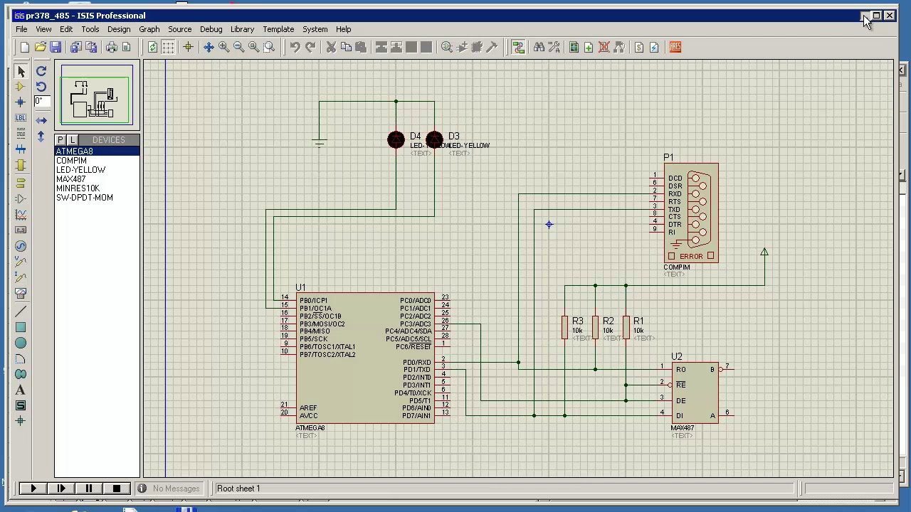 лекция 382 Atmega8 полудуплексная связь