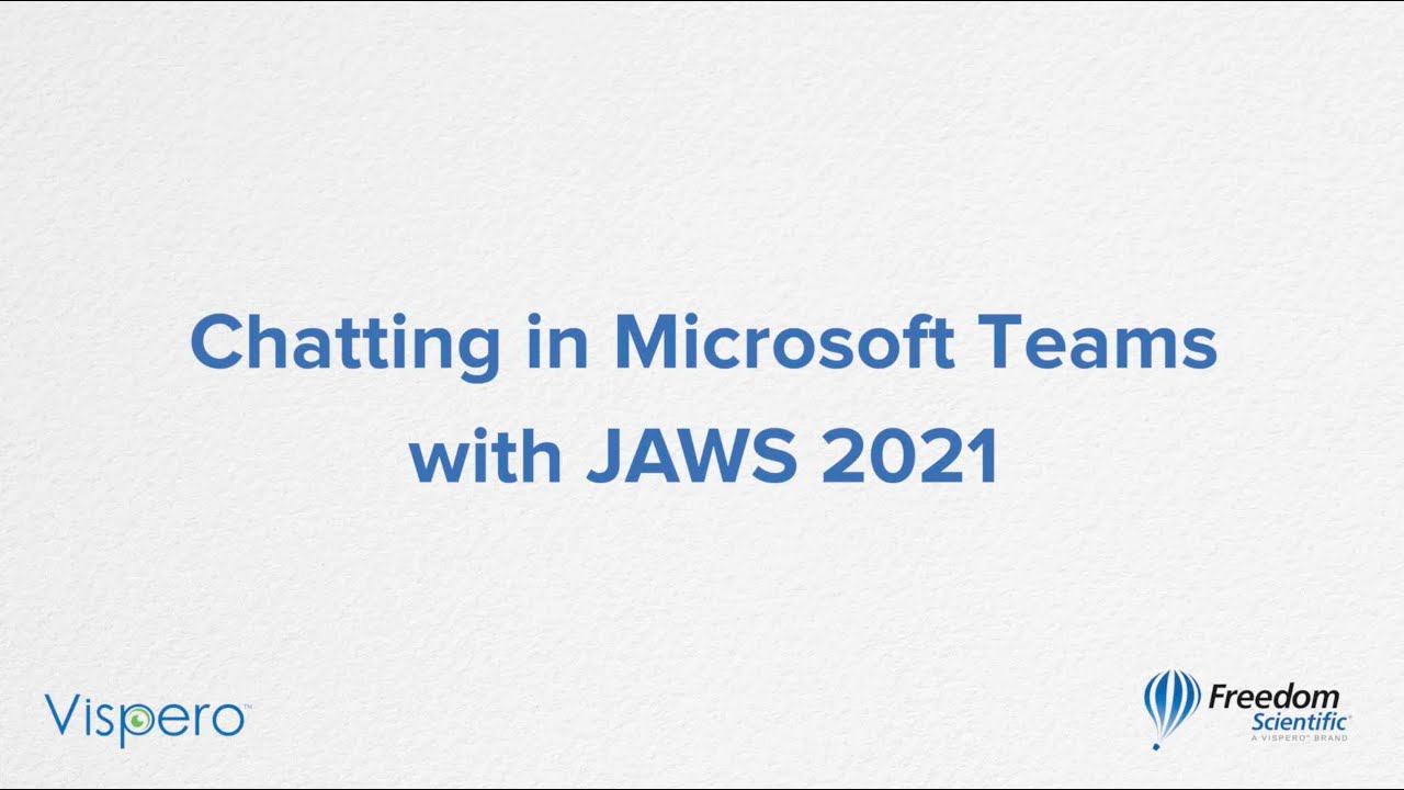 Chatting in Microsoft Teams with JAWS 2021