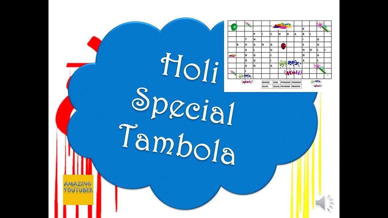 202 Unique Holi Special Tambola or housie Game for ladies kitty party