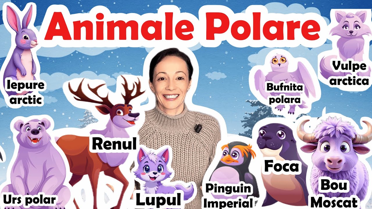 Animale Polare pentru Copii - Cantece pentru copii - Clipuri educationale 