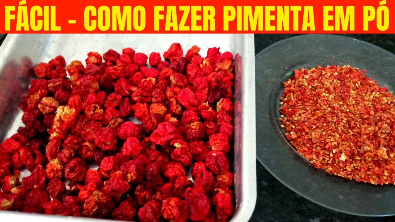 COMO FAZER PÓ DE PIMENTA CAROLINA HAPER  - COMO TRANSFORMAR PIMENTA EM PÓ