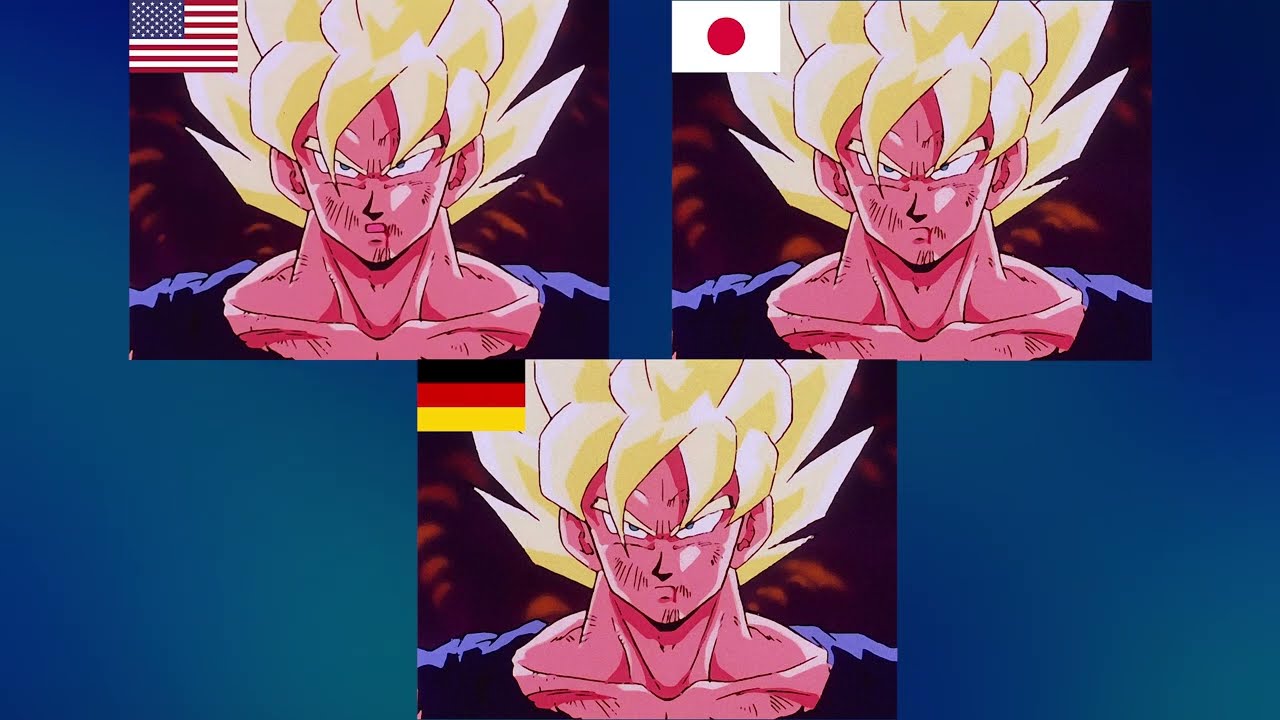DBZ - Goku's I AM Speech - English vs Japanese vs German - Comparison