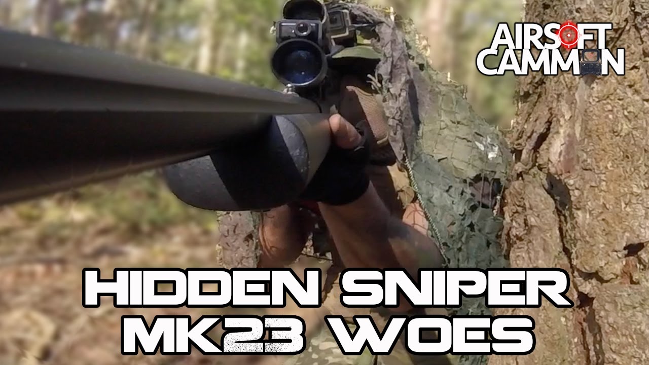 Airsoft MK23 & Sniper Gameplay - ASG Silenced MK23 Pistol and Cyma CM702 (M24)
