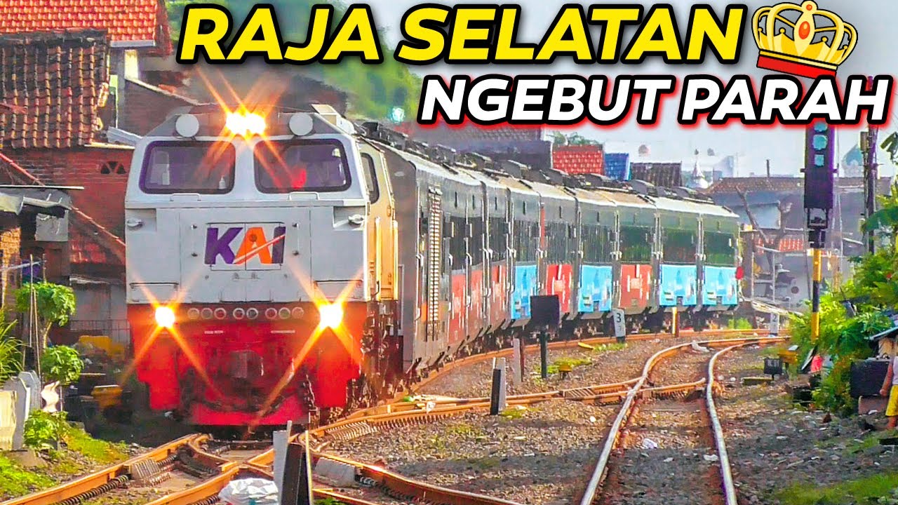 NGEBUT TANPA AMPUN!! SAMPAI GOYANG-GOYANG LEWAT WESEL! Hunting Kereta Api Raja Selatan di Wonokromo