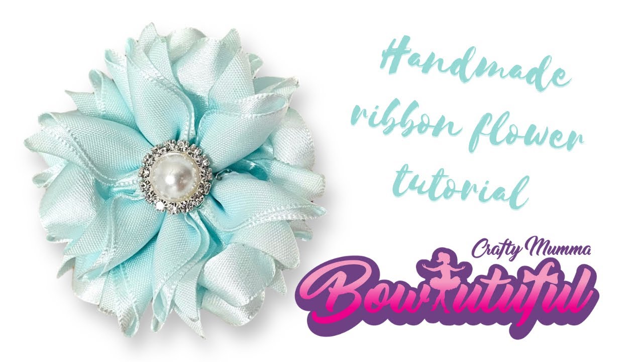 Handmade ribbon flower hair clip hair bow tutorial • how to make hair bows • diy hair accessories