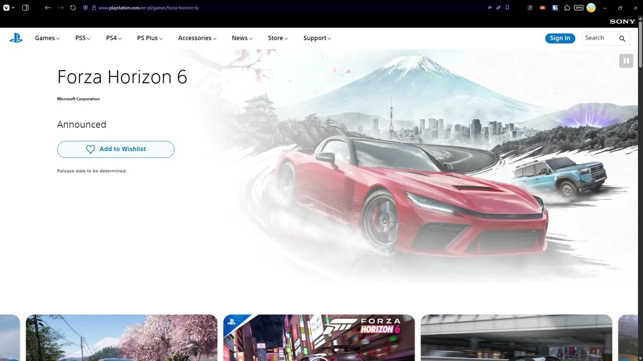 Czy Forza Horizon 6 jest na PS4?