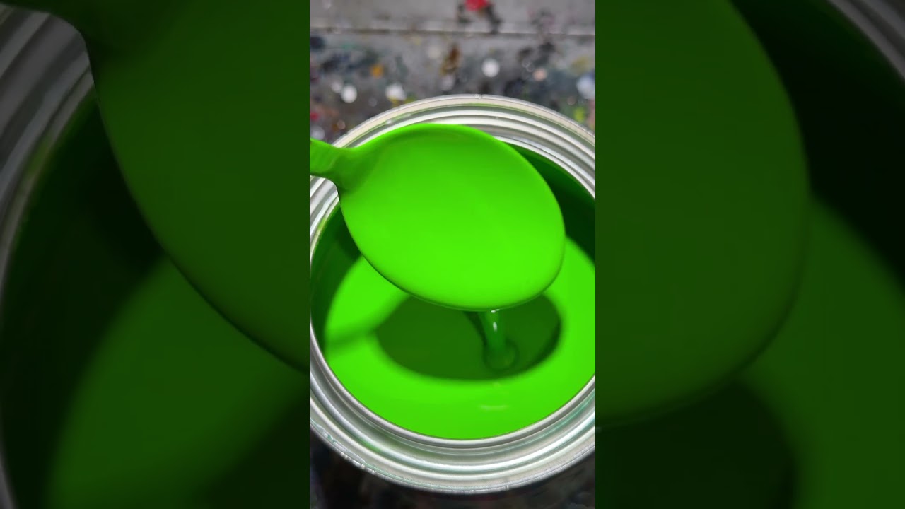 Customized Neon Green Urethane Paint #cars #paint #colors #satisfying #green #shorts #shortvideo