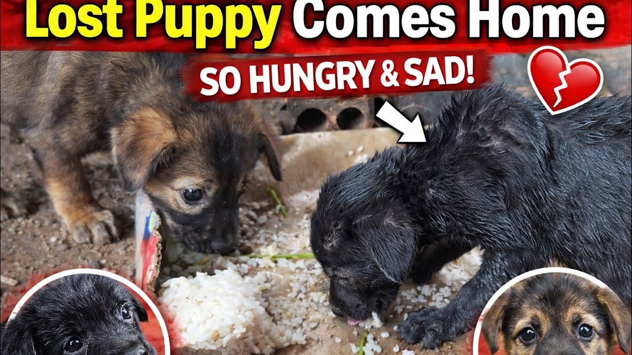 Lost Puppy Comes Home After 1 Day – So Hungry and Emotional! 🐶💔